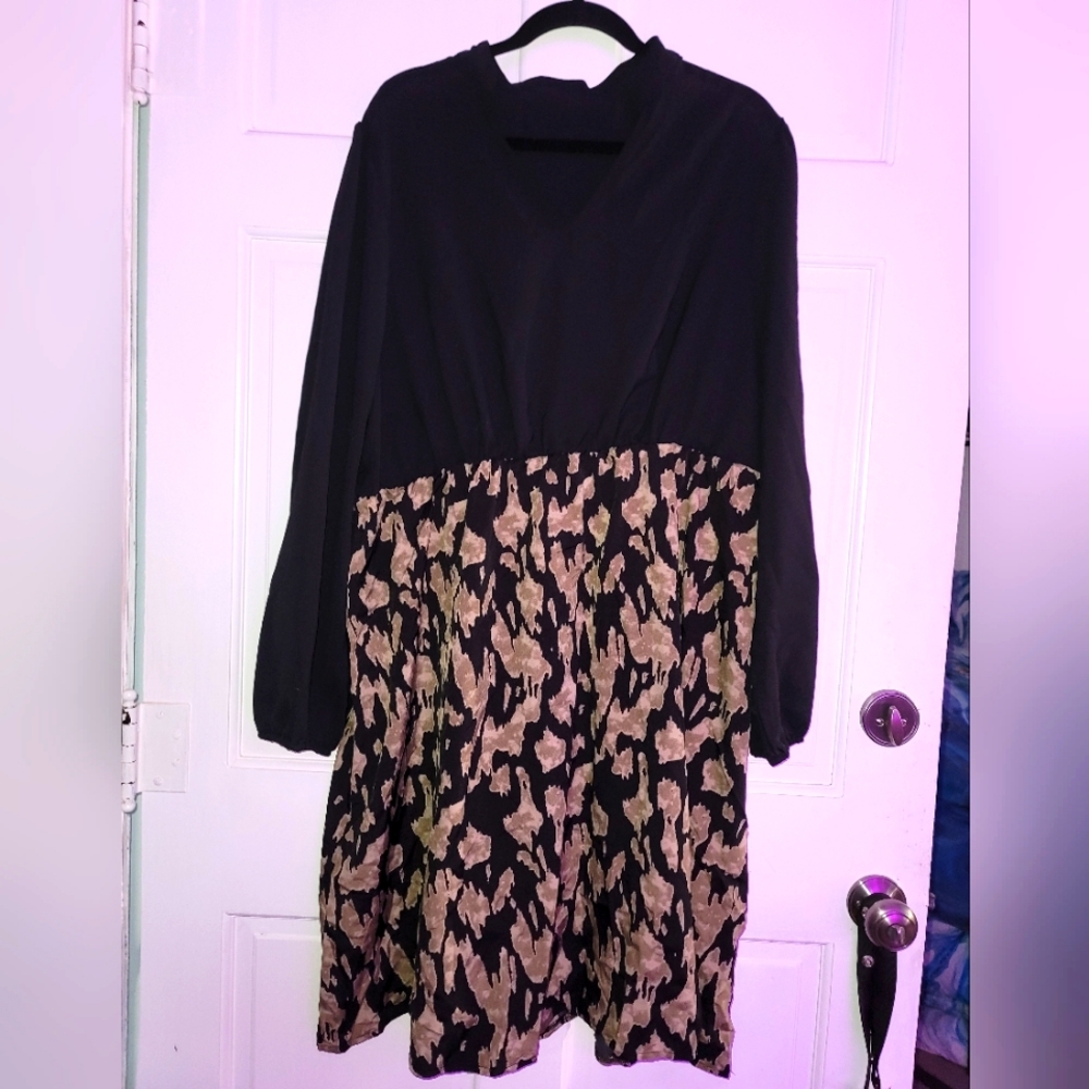 Shein curve, 3XL, black, snake print, dress, never worn